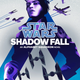 The full cover for Shadow Fall: An Alphabet Squadron Novel.
